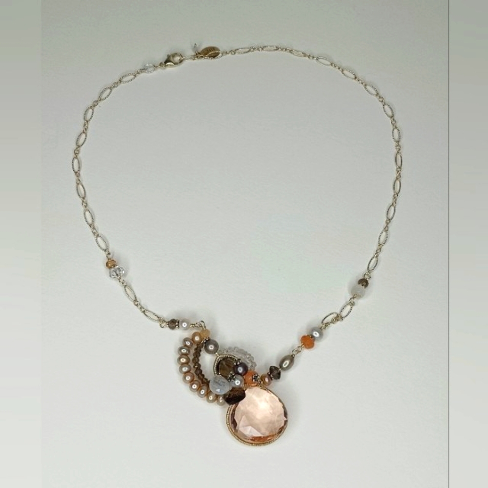 Anna Balkan Mult Gemstone Sterling Necklace
